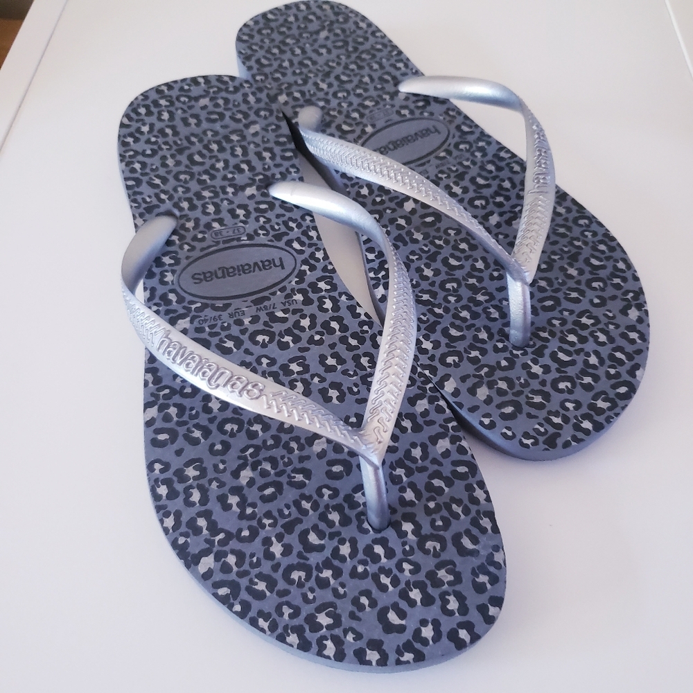 Havaianas Leopard Print Flip Flops - 38 EUR  7US